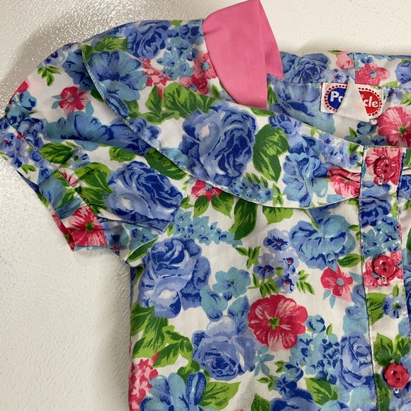 Popsicle vintage Floral Blue and Pink Dress - Picture 5 of 6